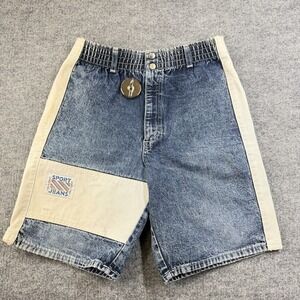 Vintage 80's Levi's Acid Wash Denim Jorts Sport Jeans Shorts USA Made - Medium